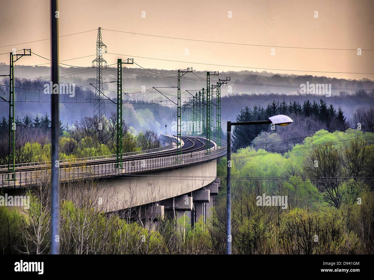 Railway viaduct Stock Photo