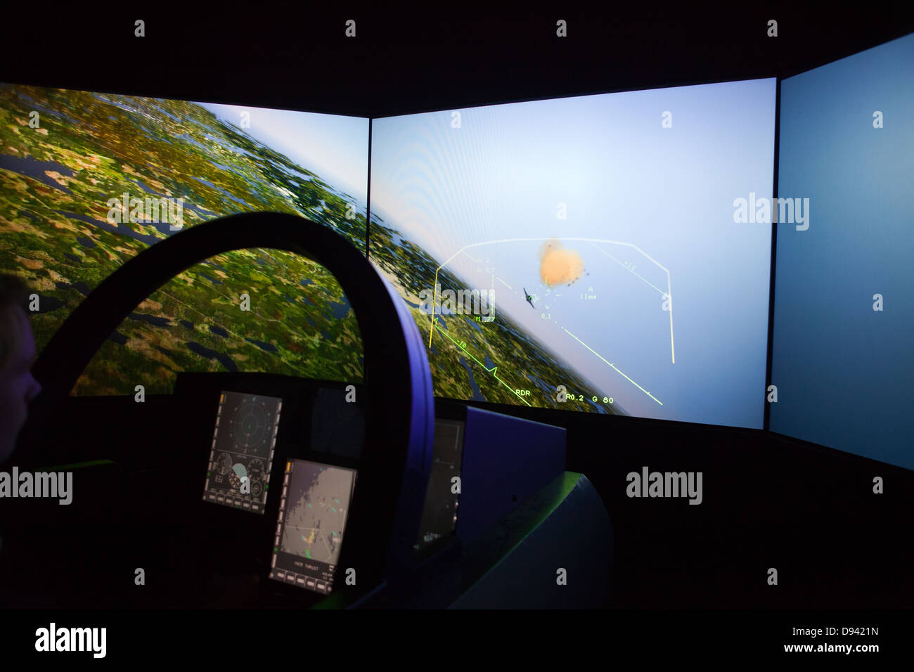 Flight simulator Stock Photo