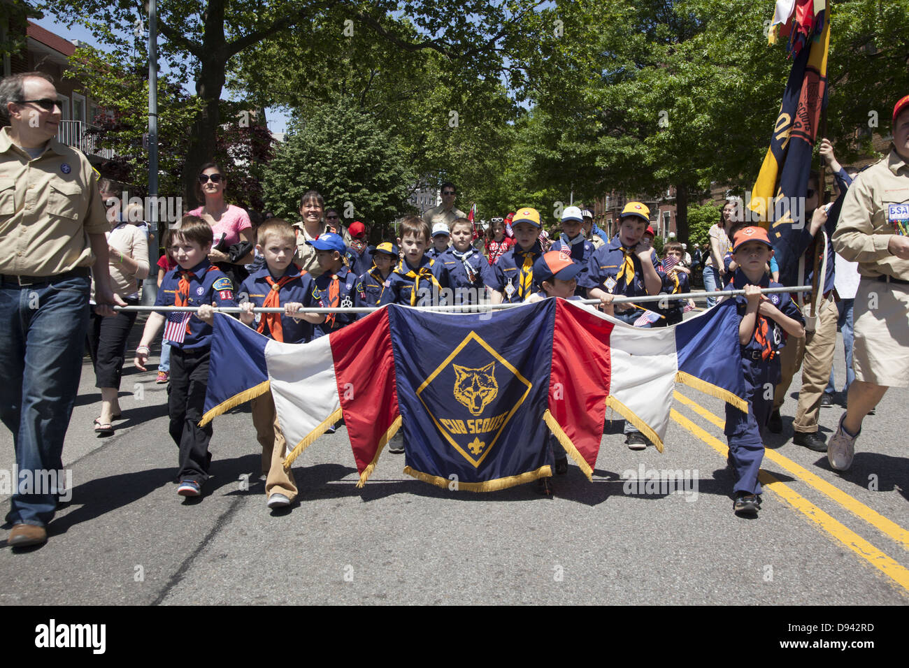 Cub Scout Pack in the Memorial Day Parade in Bay Ridge, Brooklyn, NY