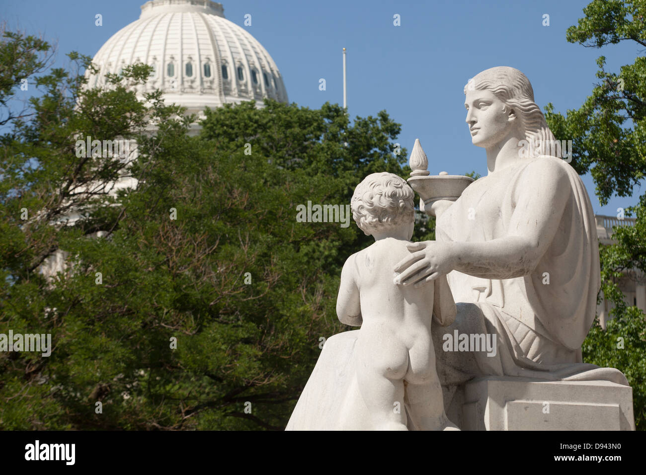 The Spirit of Justice sculpture at the Rayburn House of Representatives building, Washington DC Stock Photo