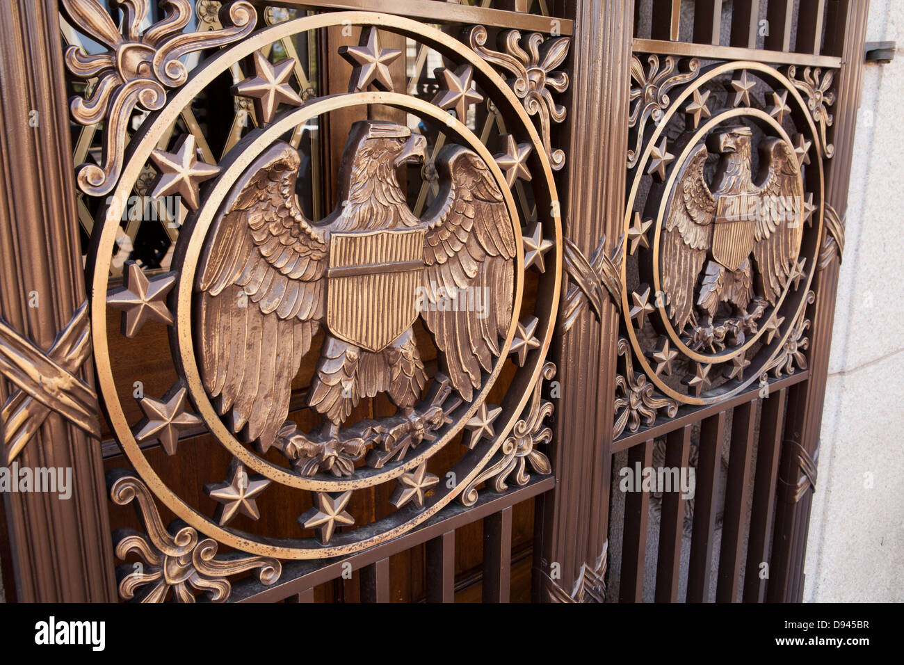Brass door gates at Longworth House Office Building, US House of
