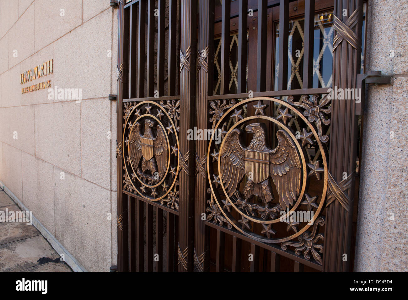 Brass door gates at Longworth House Office Building, US House of