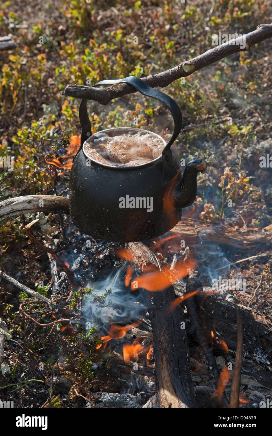 Pot over open fire Stock Photo Alamy
