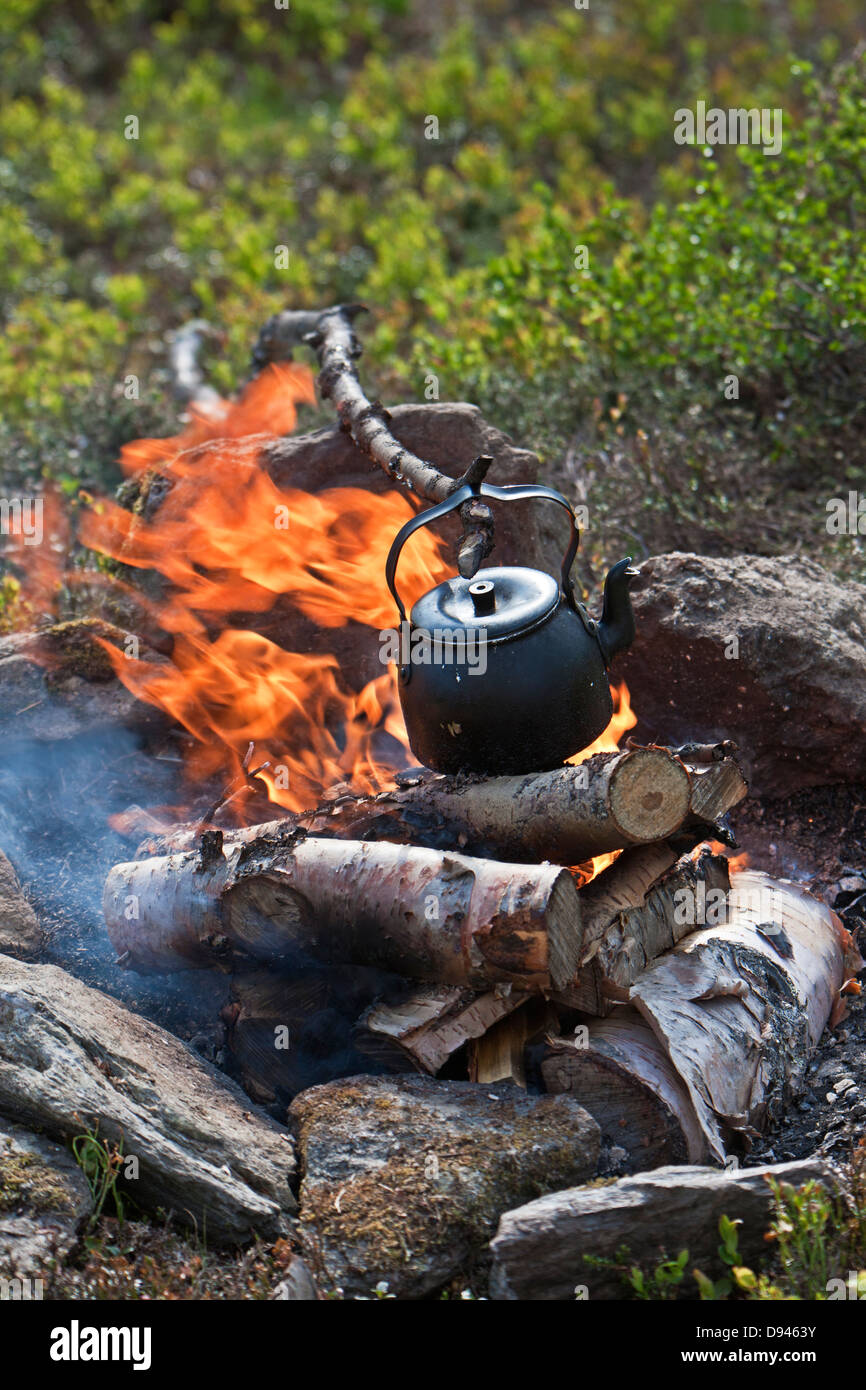 Pot over open fire Stock Photo Alamy