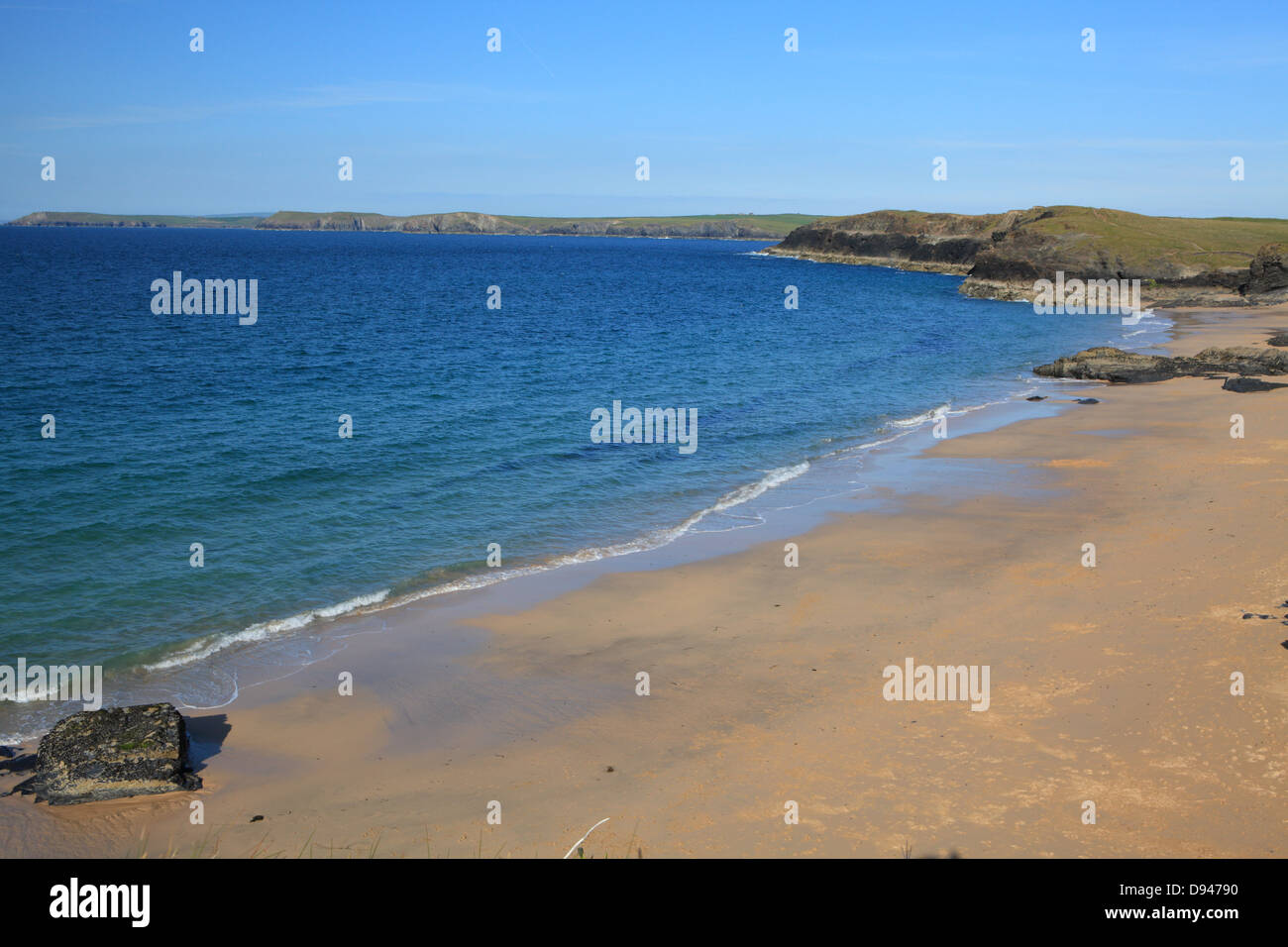 Mother Ivey's bay near Padstow, North Cornwall, England, UK Stock Photo ...