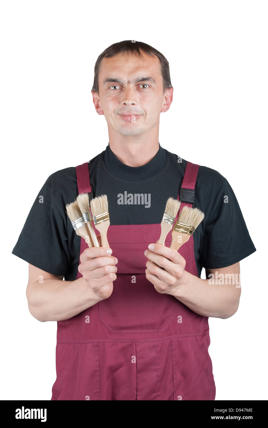 House painter with paint brush in hand Stock Photo Alamy House painter with paint brush in hand Stock Photo Alamy