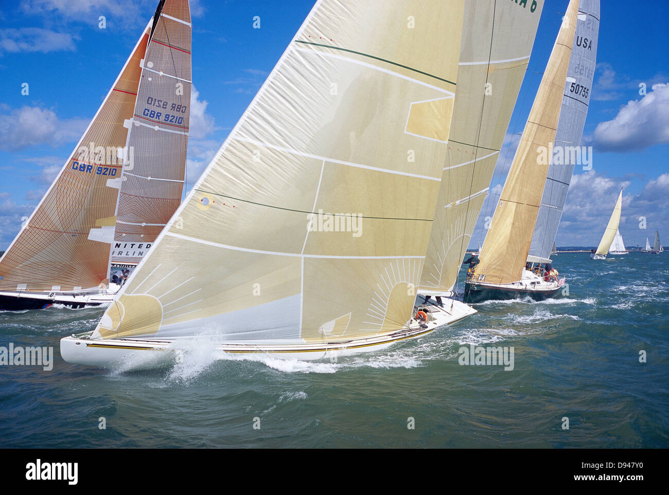 Sailing-boats, Cowes week, Isle of white, Great Britain. Stock Photo