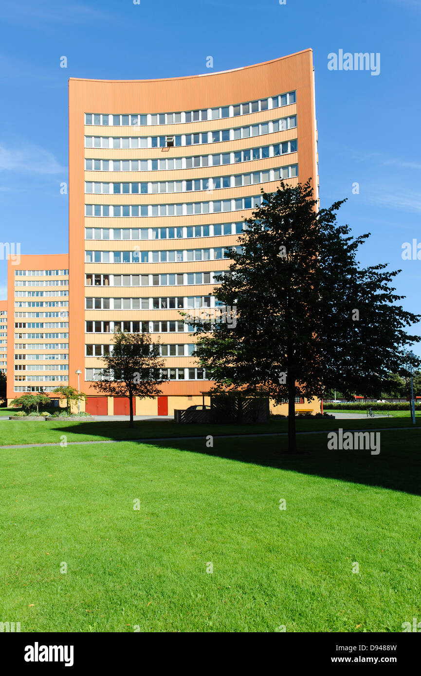 View of multistory buildings Stock Photo