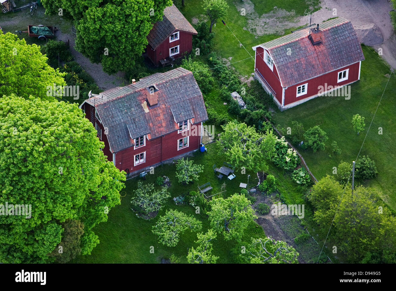 Red houses, Sodermanland, Sweden Stock Photo Alamy