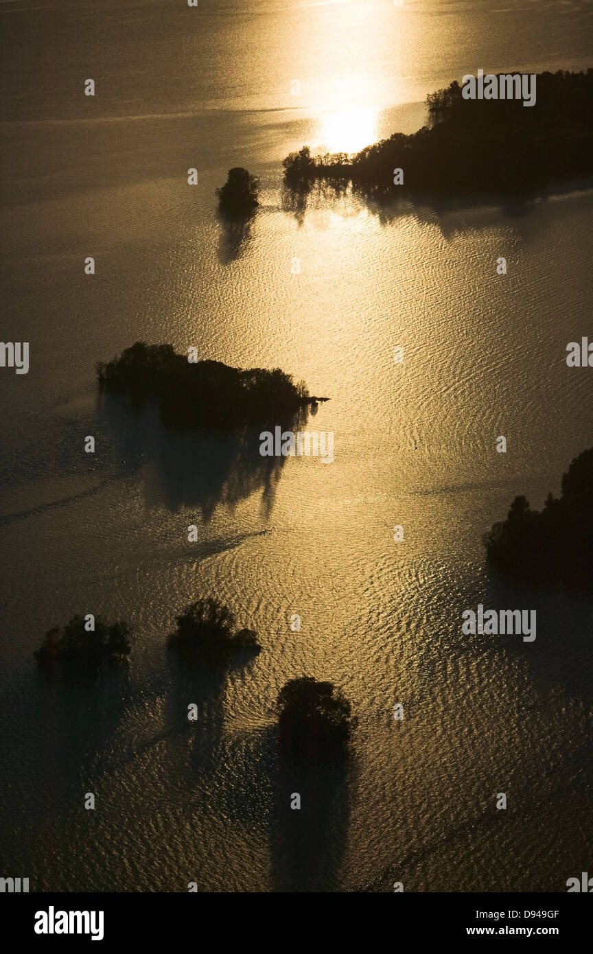 Islands in a lake, Malaren, Sweden. Stock Photo