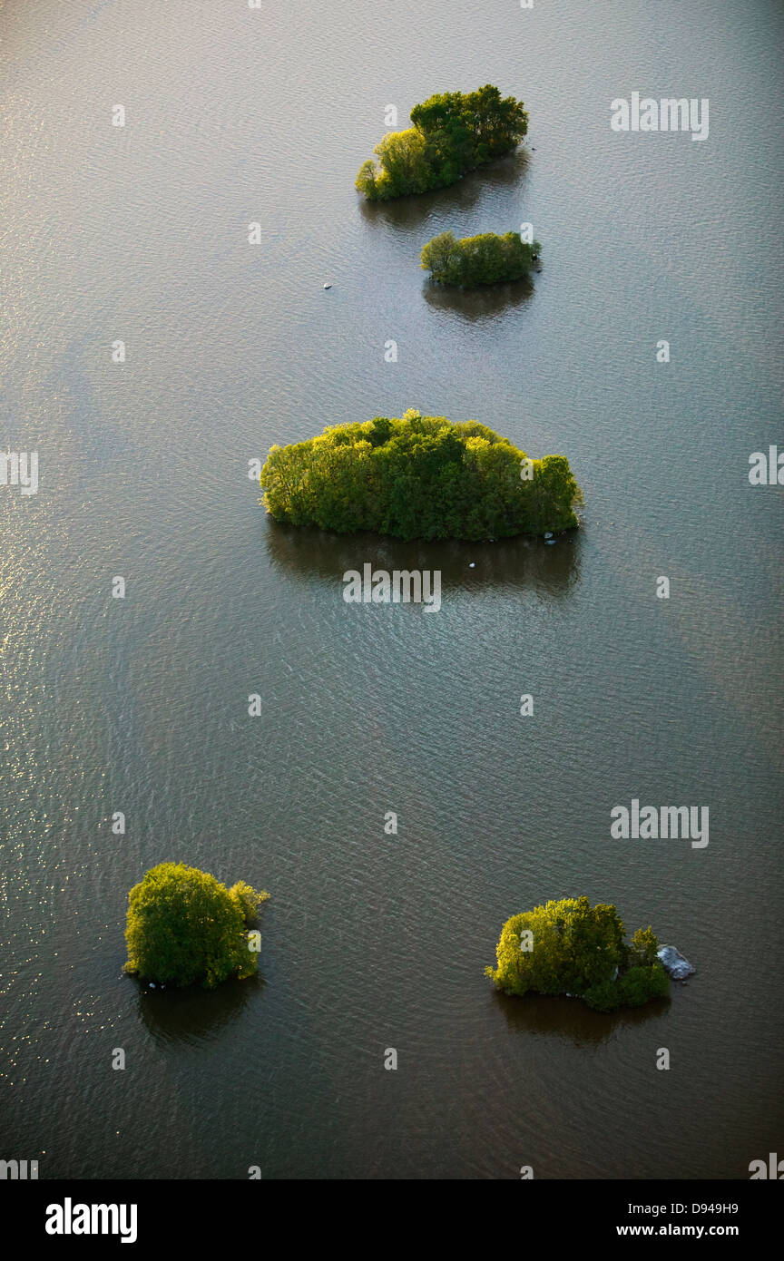 Islands in a lake, Malaren, Sweden. Stock Photo