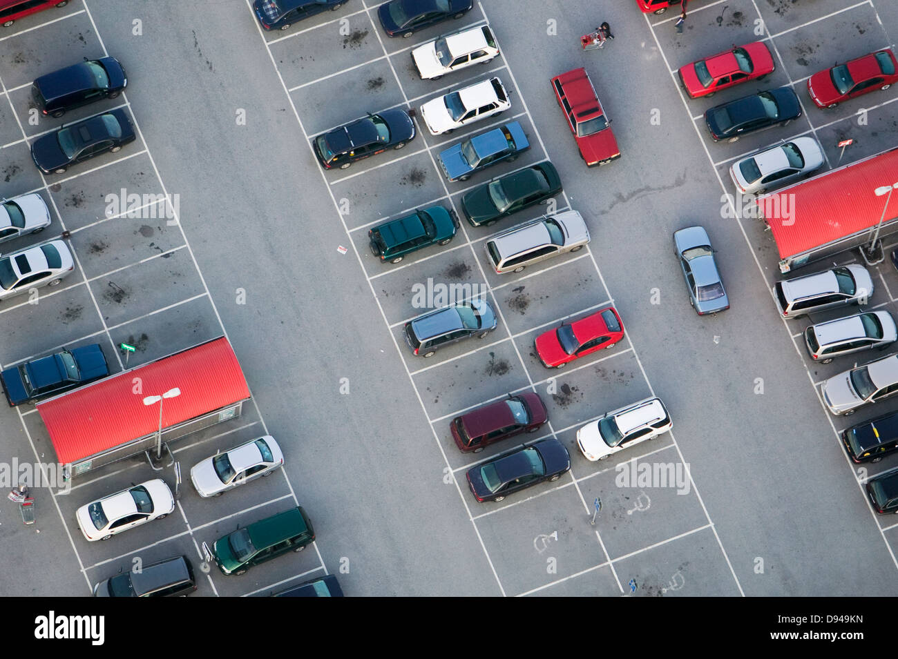 Parking Space By A Shopping Mall Botkyrka Sweden Stock Photo