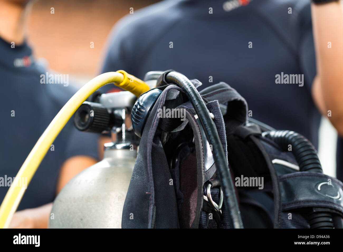 Equipment for divers, oxygen bottle Stock Photo Alamy