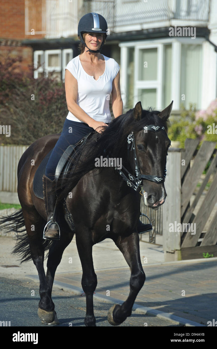 Horse riding woman isle of wight hires stock photography and images