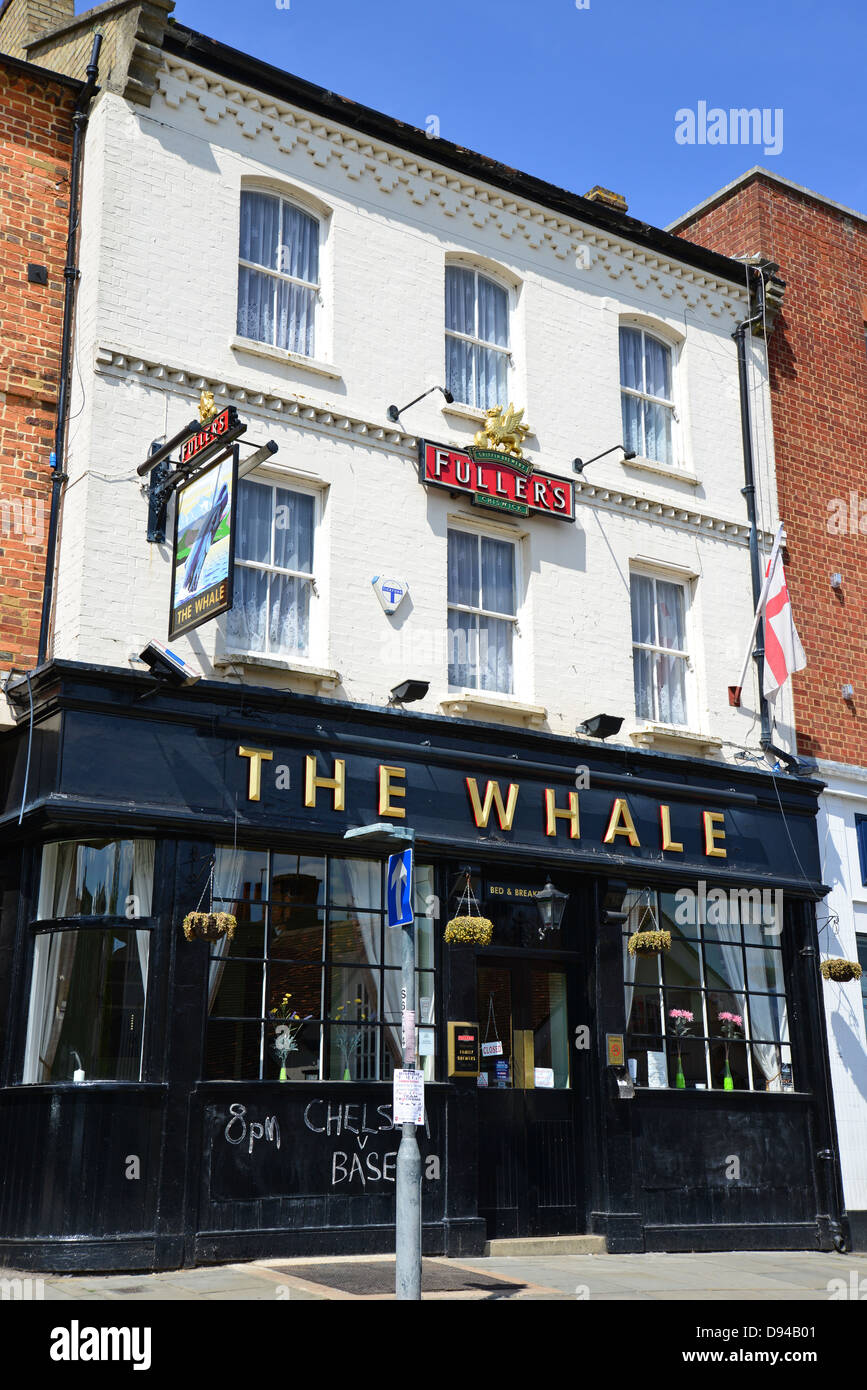 'The Whale' pub, Market Hill, Buckingham, Buckinghamshire, England, United Kingdom Stock Photo