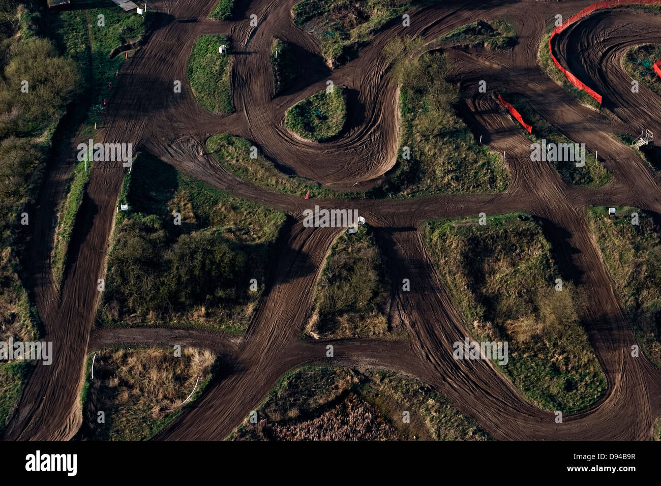 Motocross track, Skane, Sweden. Stock Photo