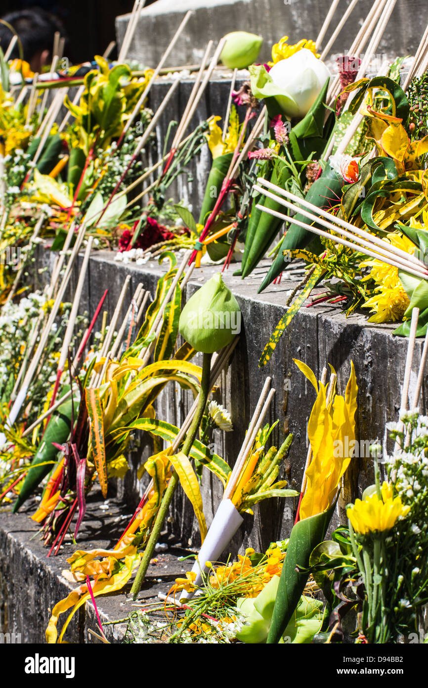 Flowers meant for worshipping god Stock Photo Alamy