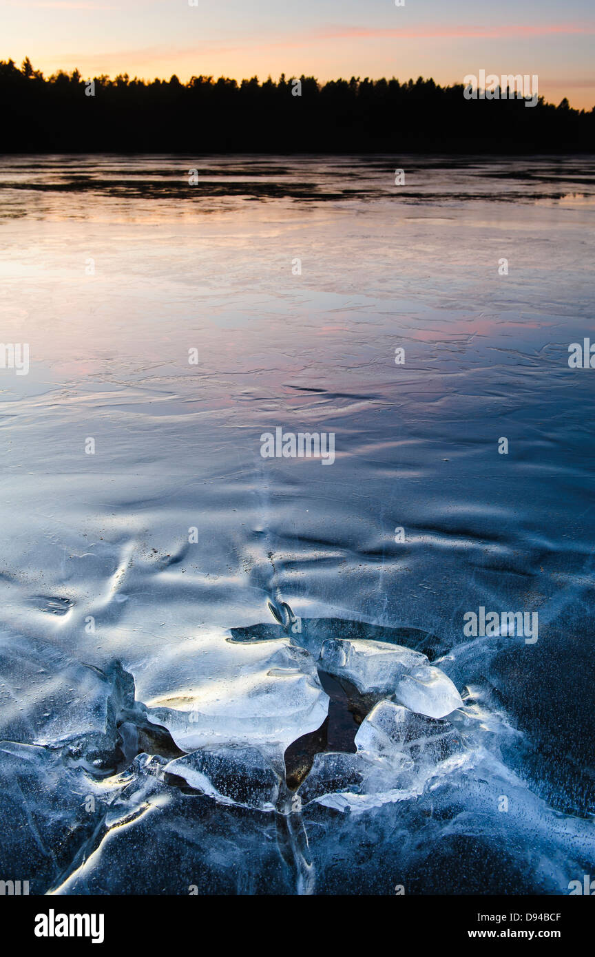 Frozen lake Stock Photo