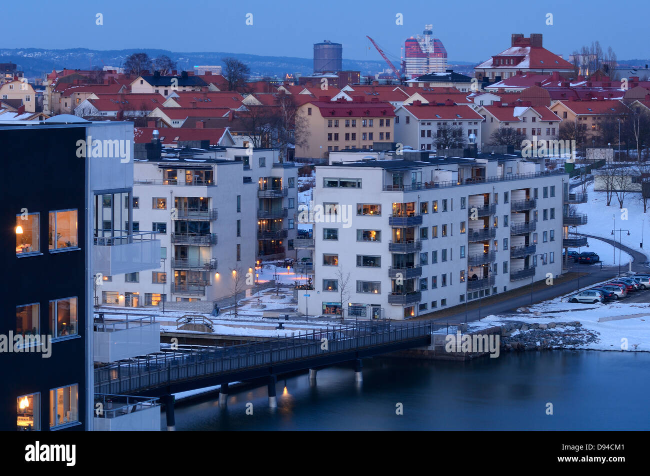 Cityscape with apartment buildings in Gothenburg, Sweden Stock Photo