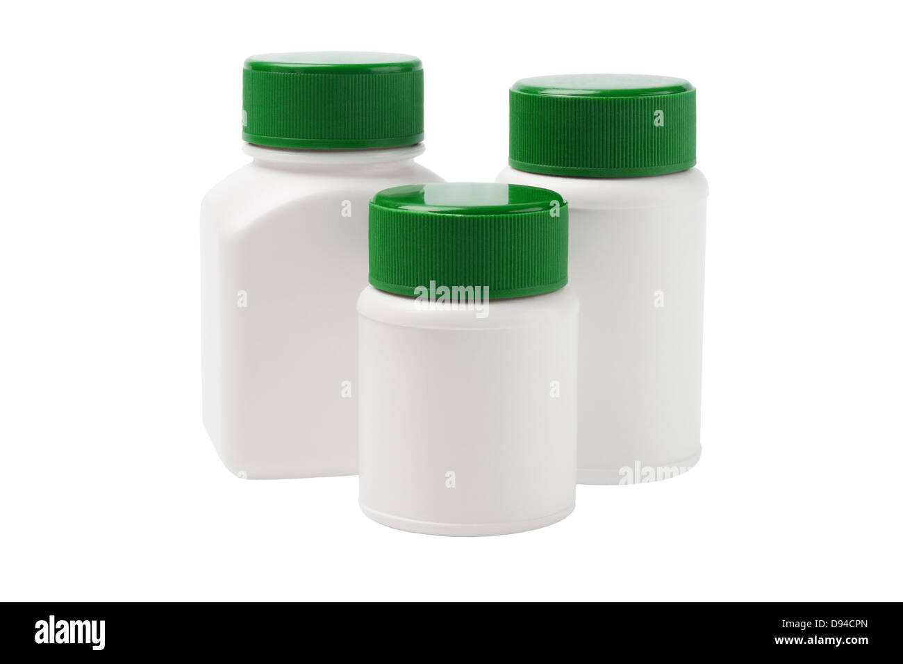 Plastic Containers For Medicine On White Background Stock Photo Alamy