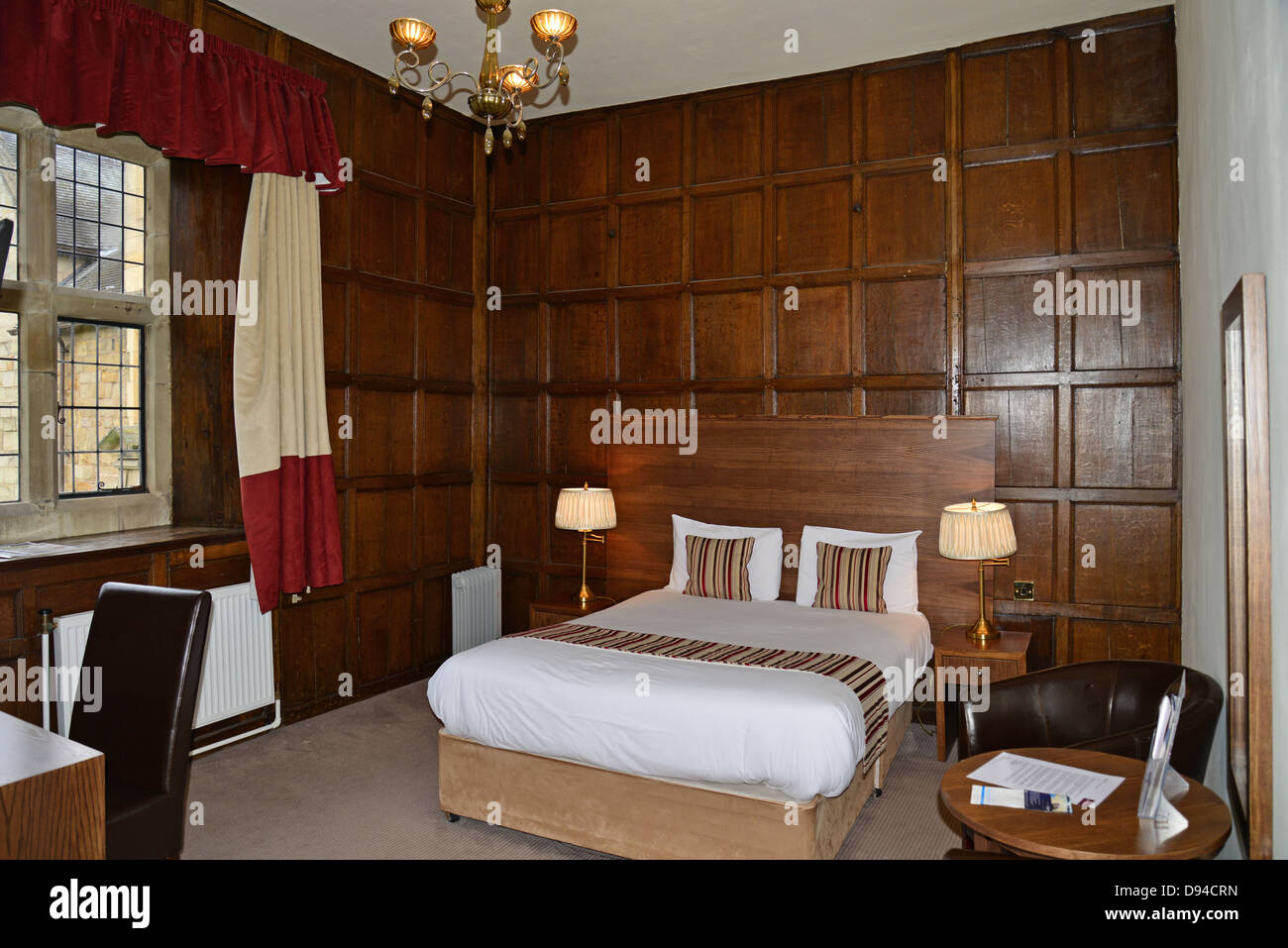 Double room at Mercure Telford Madeley Court Hotel, Castlefields Way, Madeley, Shropshire, England, United Kingdom Stock Photo