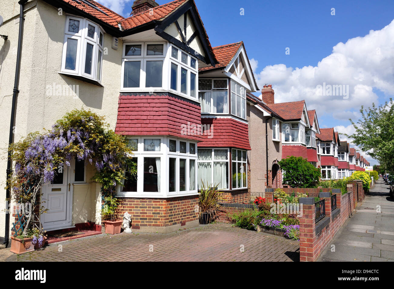 Semidetached houses, Ryecroft Avenue, Whitton, London Borough of