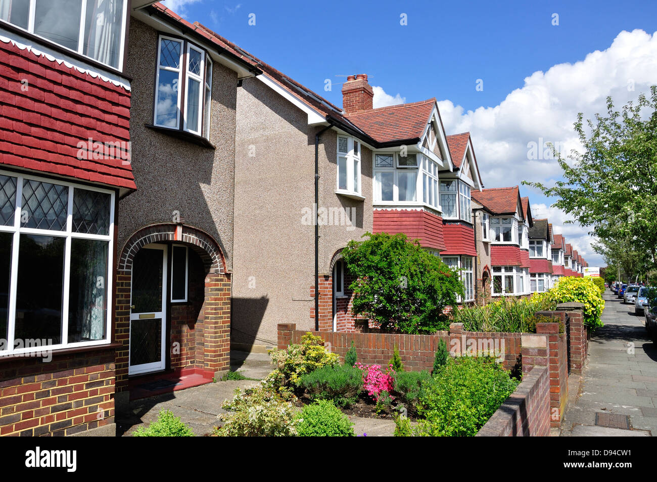 Semidetached houses, Ryecroft Avenue, Whitton, London Borough of