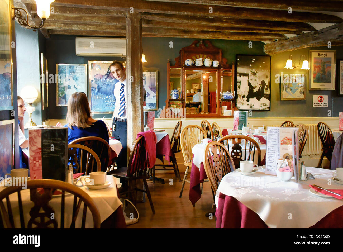 Interior of the traditional Polly Tea Rooms on the High Street of the Wiltshire town of Marlborough, England Stock Photo