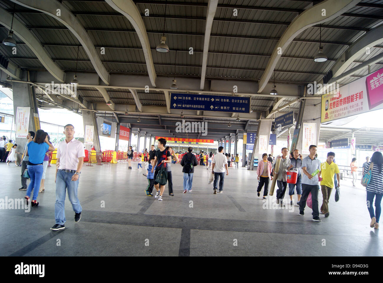 Dongguan bus station of the passenger, in China. Stock Photo