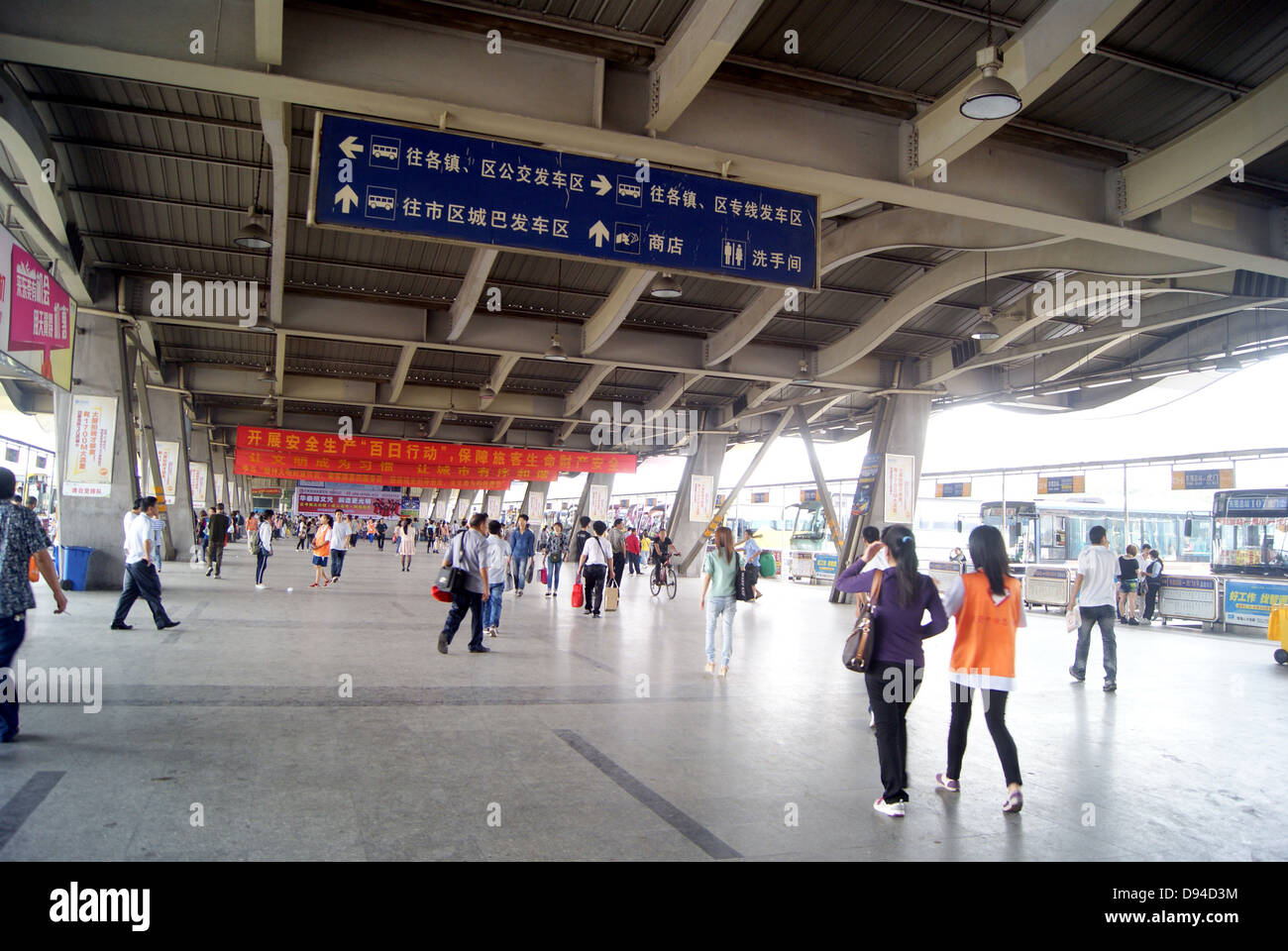 Dongguan bus station of the passenger, in China. Stock Photo