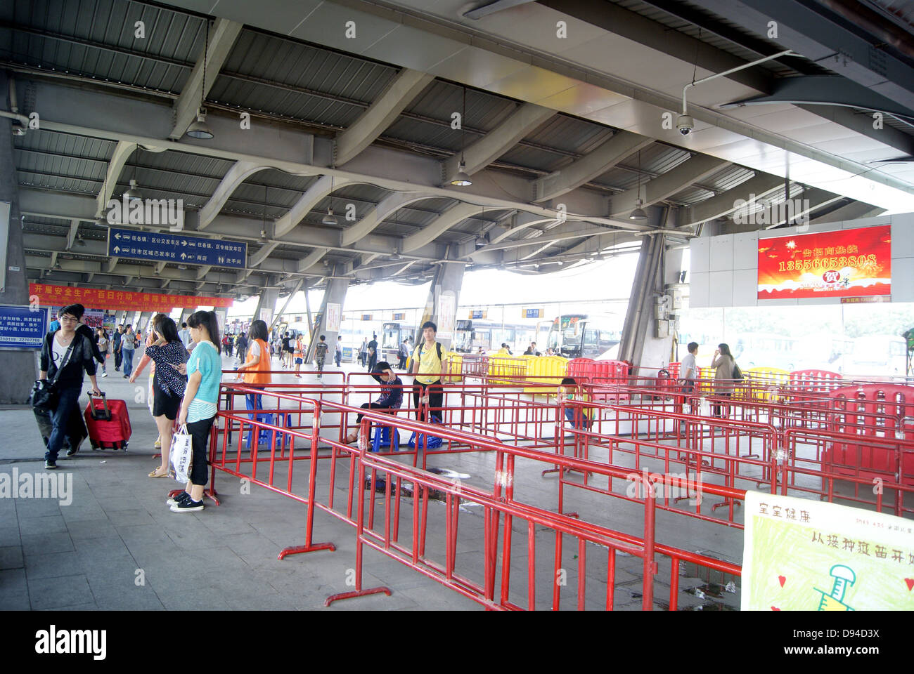 Dongguan bus station of the passenger, in China. Stock Photo