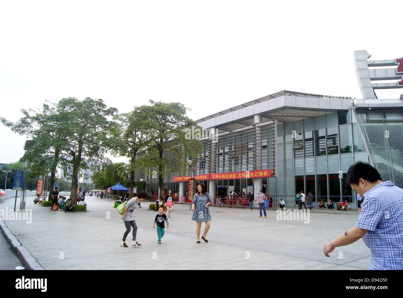 Dongguan bus station of the passenger, in China. Stock Photo