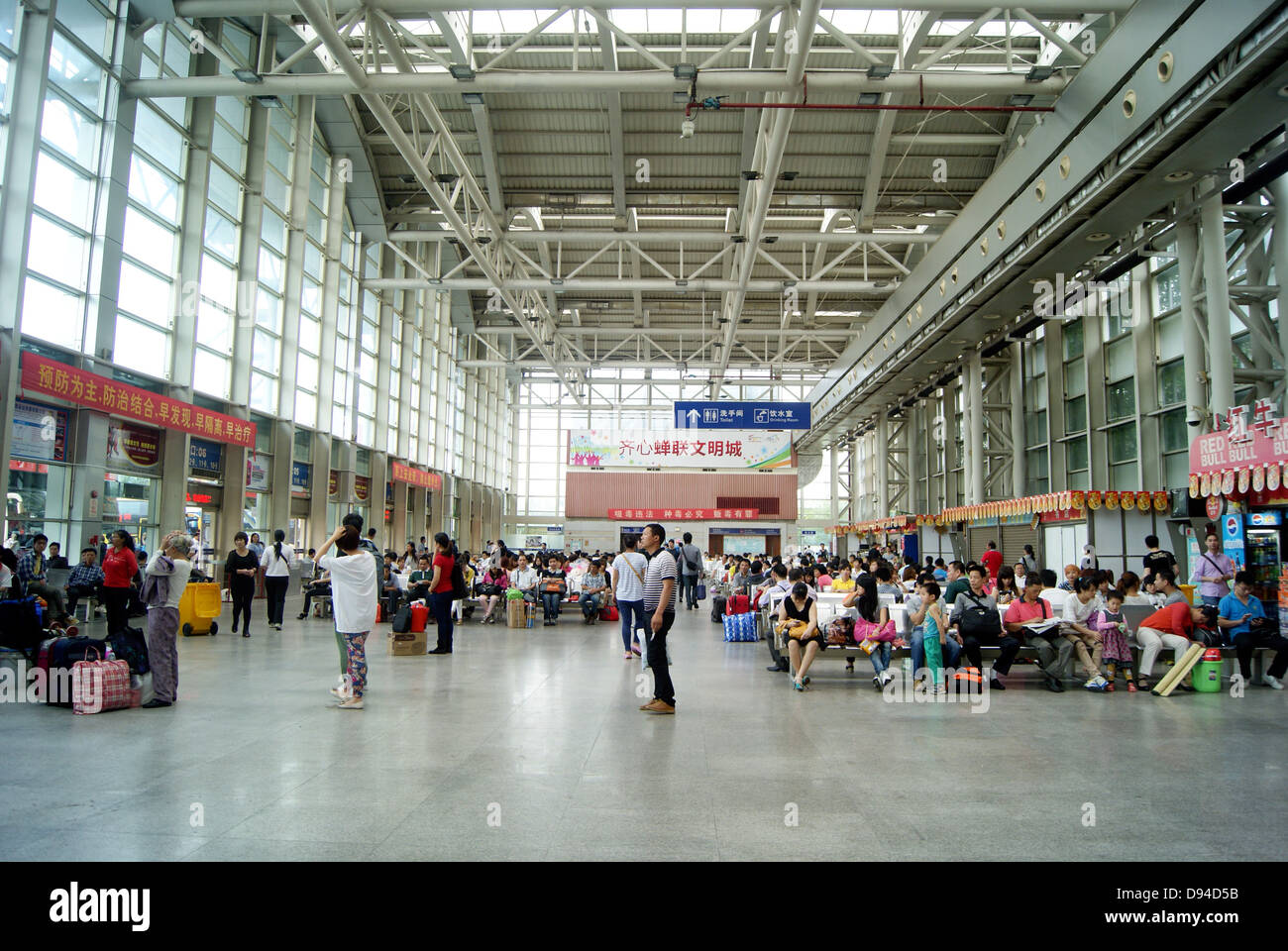 Dongguan bus station of the passenger, in China. Stock Photo