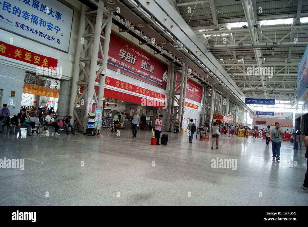 Dongguan bus station of the passenger, in China. Stock Photo