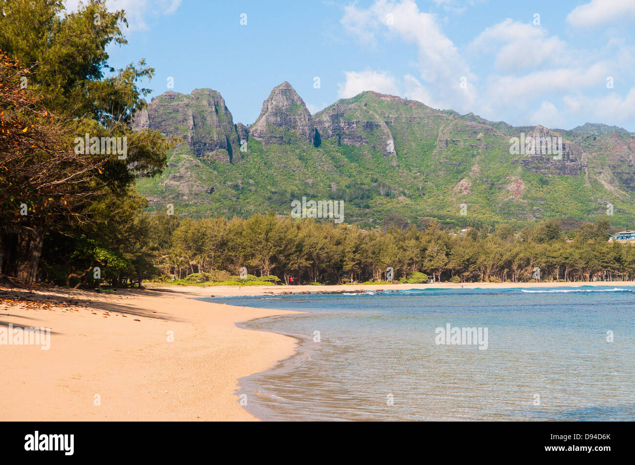 Anahola Bay & Mountains, Kauai, Hawaii Stock Photo Alamy