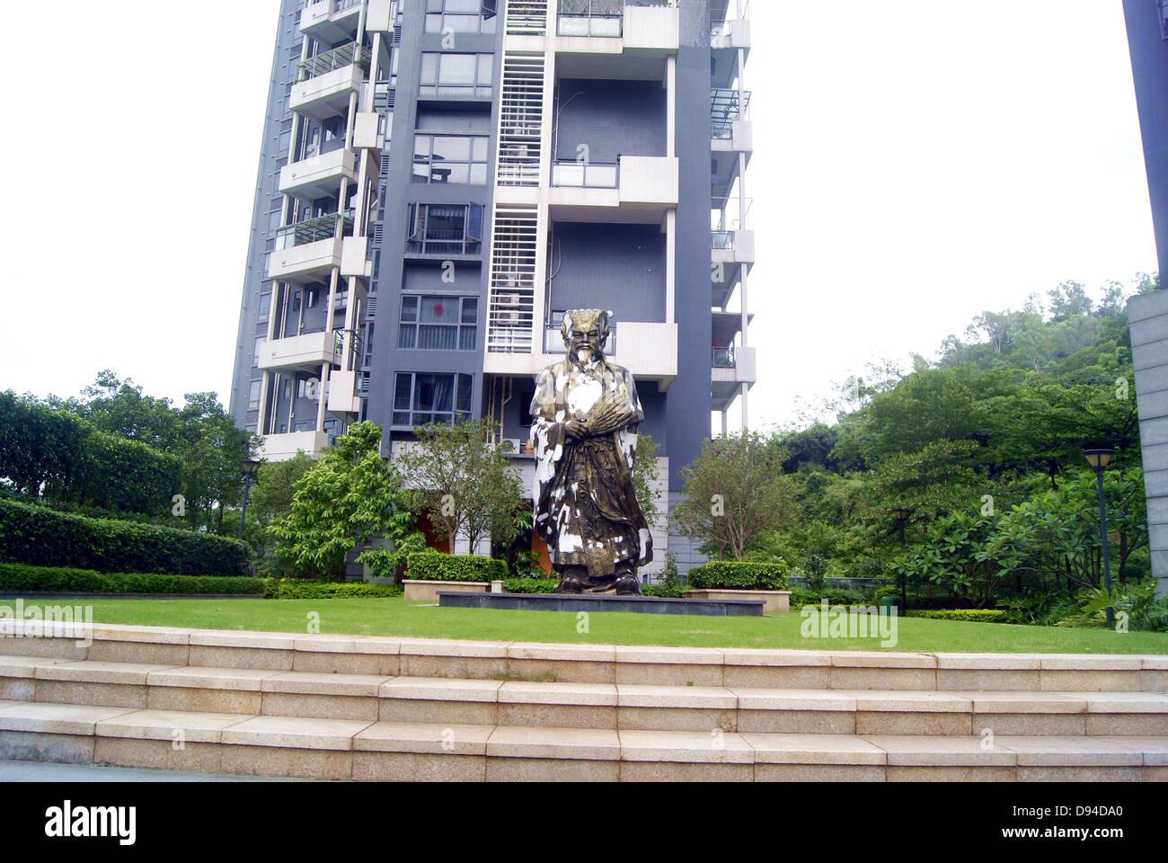 A statue of zhuge liang, in shenzhen, China. Zhuge liang is the main characters in the Chinese classical novel, a household name Stock Photo