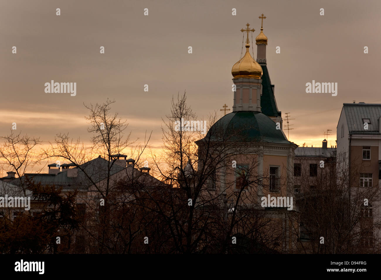golden cupolas, moscow, russia Stock Photo