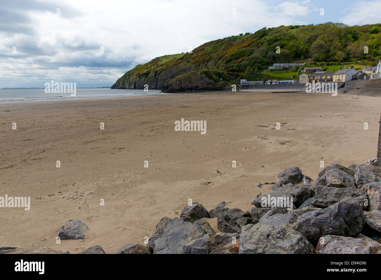 Pendine Sands beach Carmarthen Bay South Wales between Laugharne and