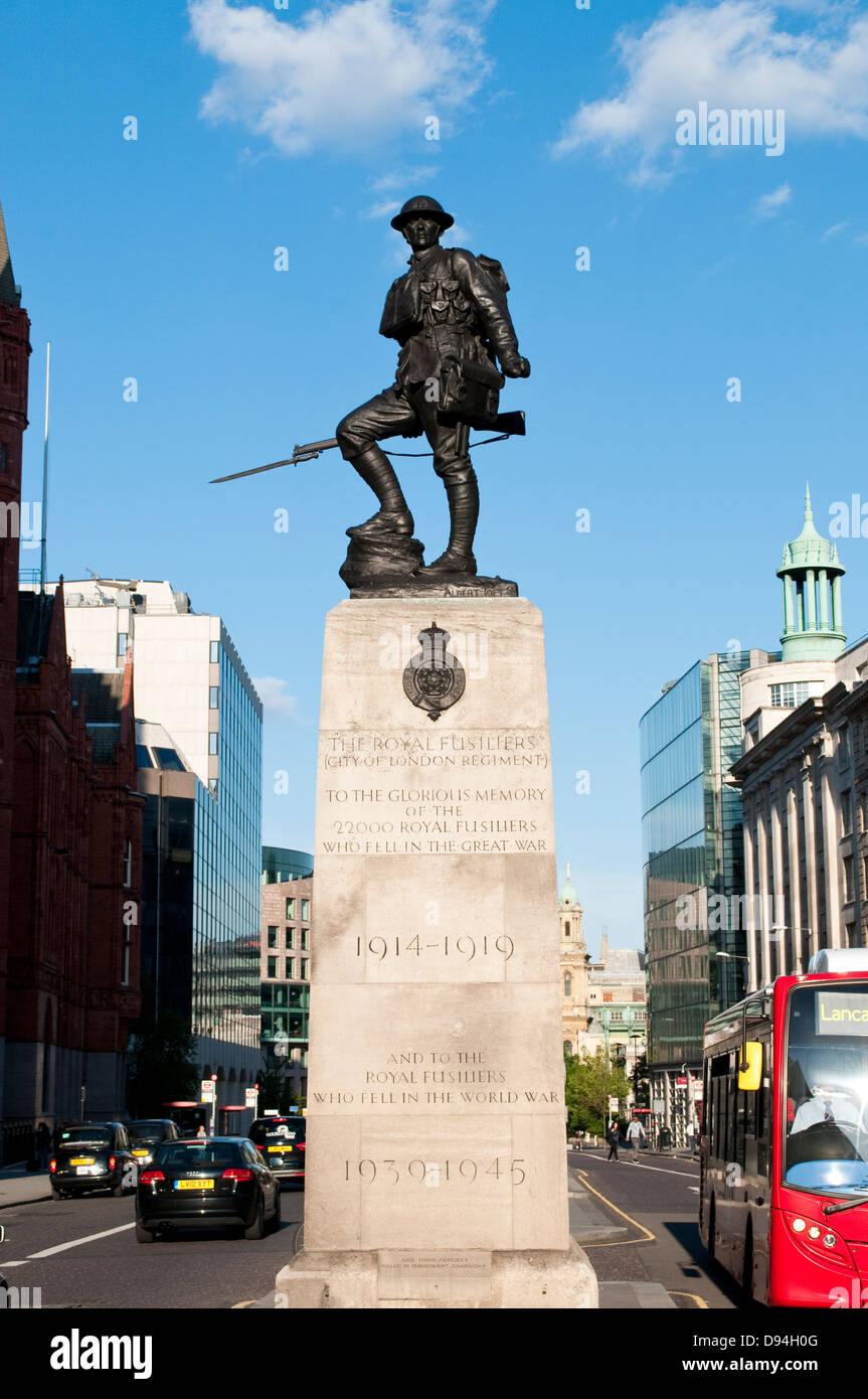 The Royal London Fusiliers Monument on High Holborn, London, UK Stock Photo