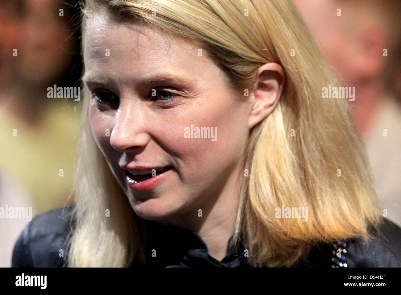 Yahoo President and CEO Marissa Mayer is pictured during the Apple World Wide Developers Conference in San Francisco, California, USA 10, June 2013. Apple unveiled new software for its computers, smartphones and tablets Monday at the World Wide Developers Conference. Photo: Christoph Dernbach/dpa Stock Photo