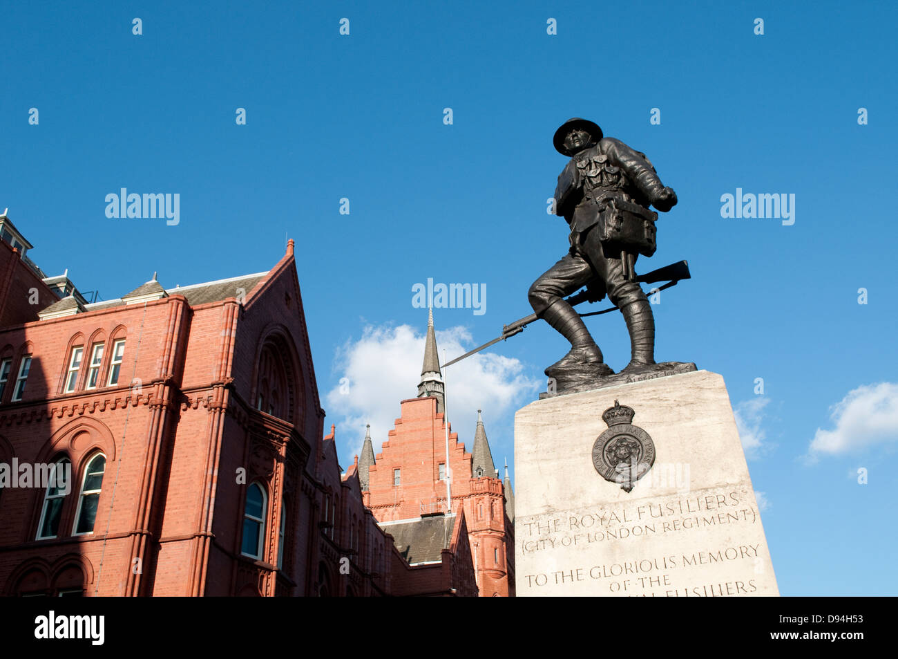 The Royal London Fusiliers Monument on High Holborn, London, UK Stock Photo