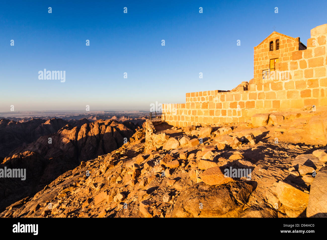 Mount Sinai church horizon sunset landscape Stock Photo Alamy