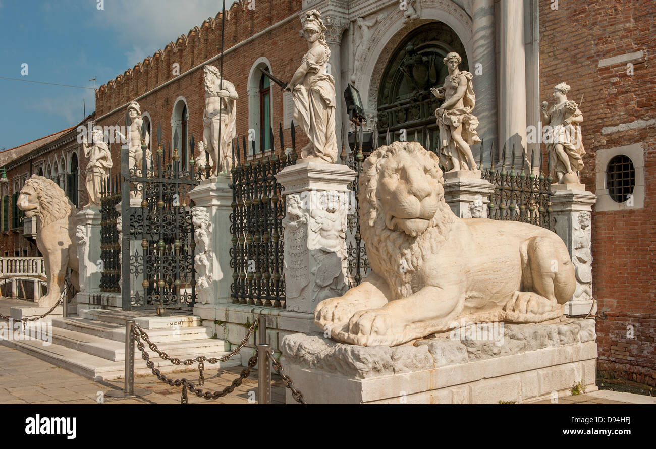 The Porta Magna at the Venetian Arsenal, Venice, Italy Stock Photo