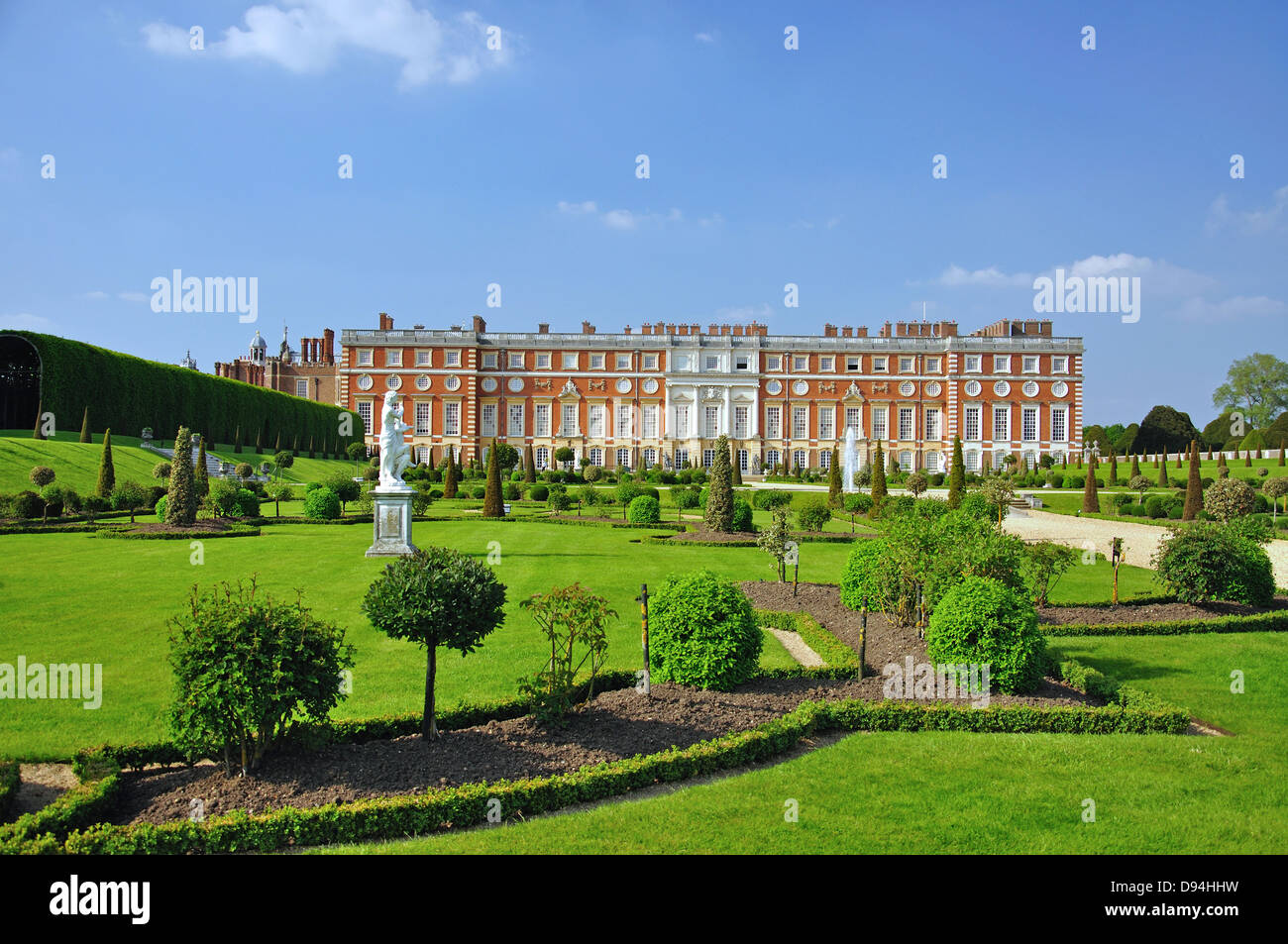The Privy Garden, South Front, Hampton Court Palace, Borough of Richmond upon Thames, Greater London, England, United Kingdom Stock Photo