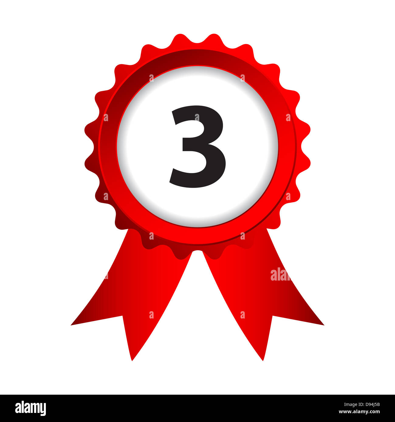 label with red ribbons and numbers Stock Photo - Alamy