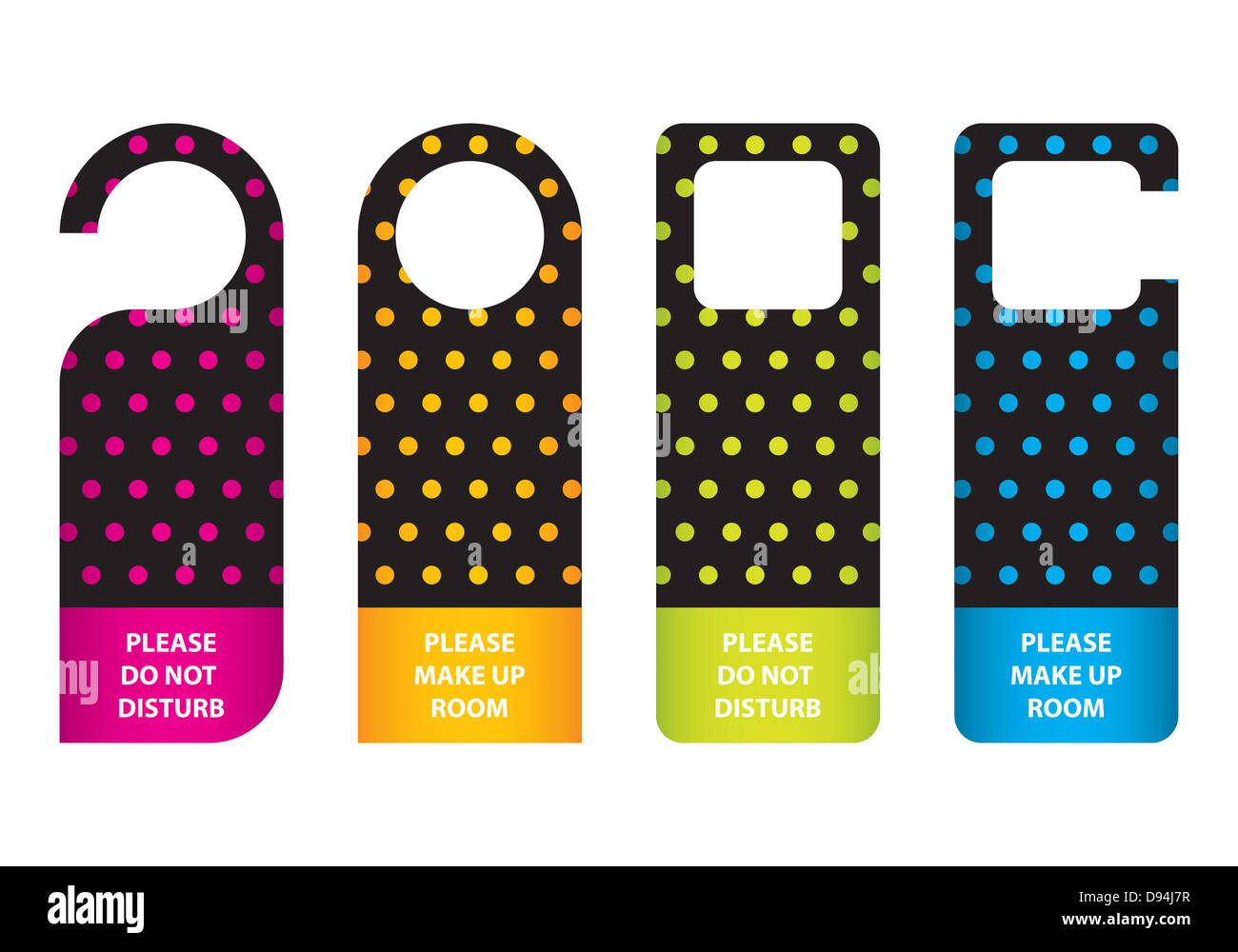 Special Hotel Do Not Disturb Door Hanger With Dotted Design