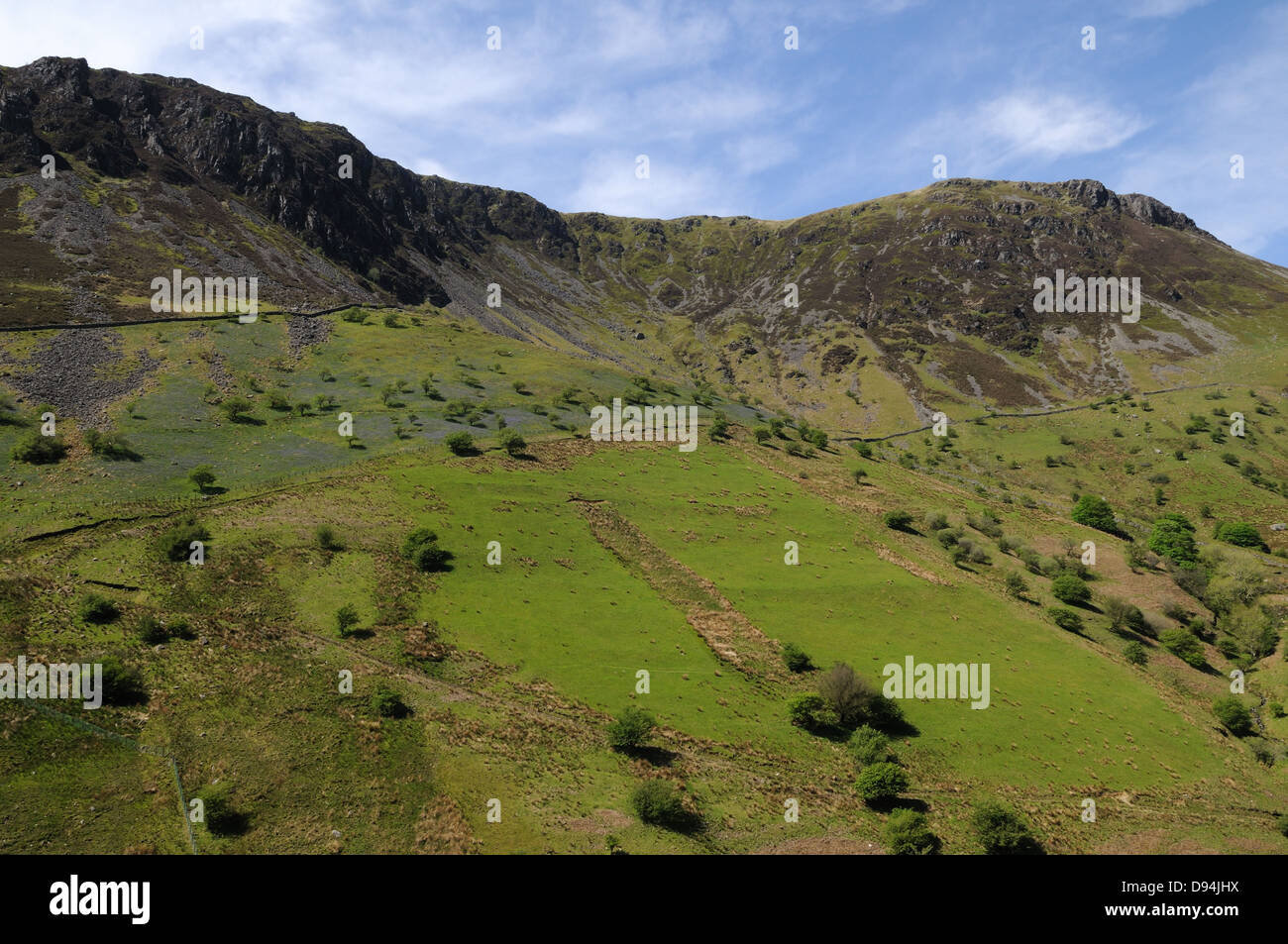 Bwlch Llyn Bach Pass in spring Snowdonia National Park Cymru UK GB Stock Photo