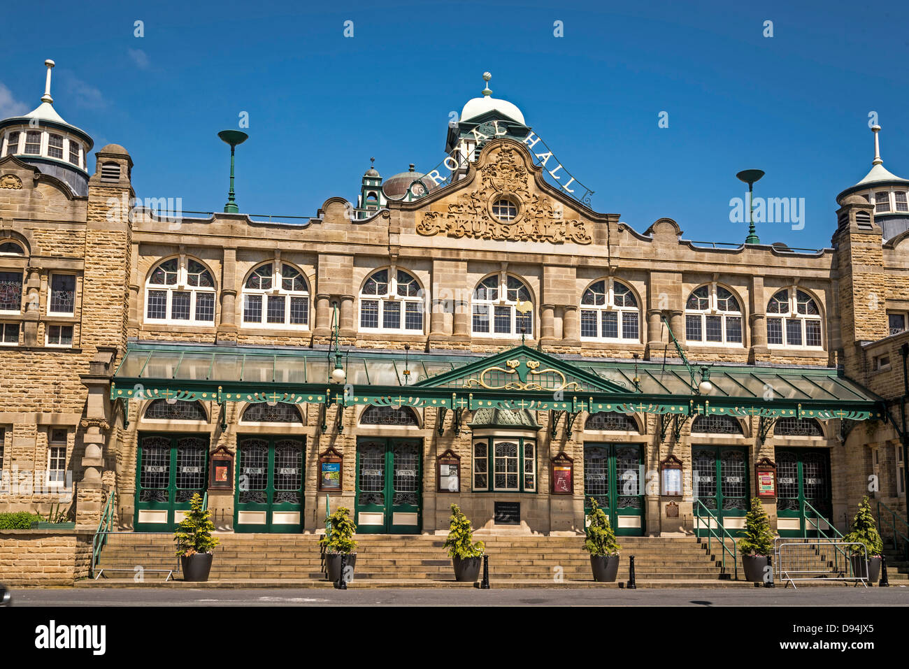 Harrogate's Royal Hall, an Edwardian Theatre built in 1903, is a venue for events, arts and entertainment. Stock Photo