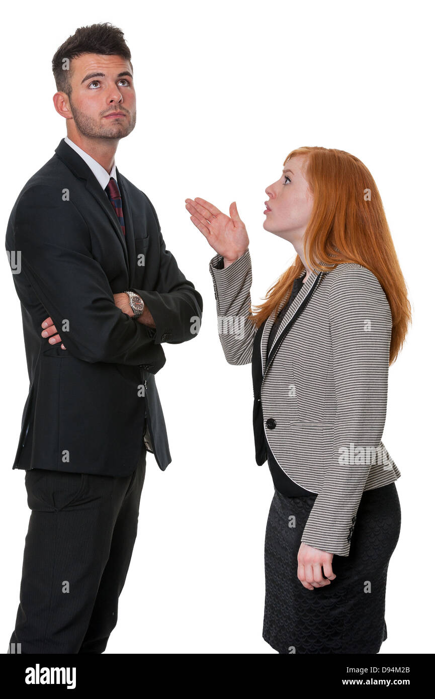 man-told-off-by-woman-isolated-on-white-stock-photo-alamy