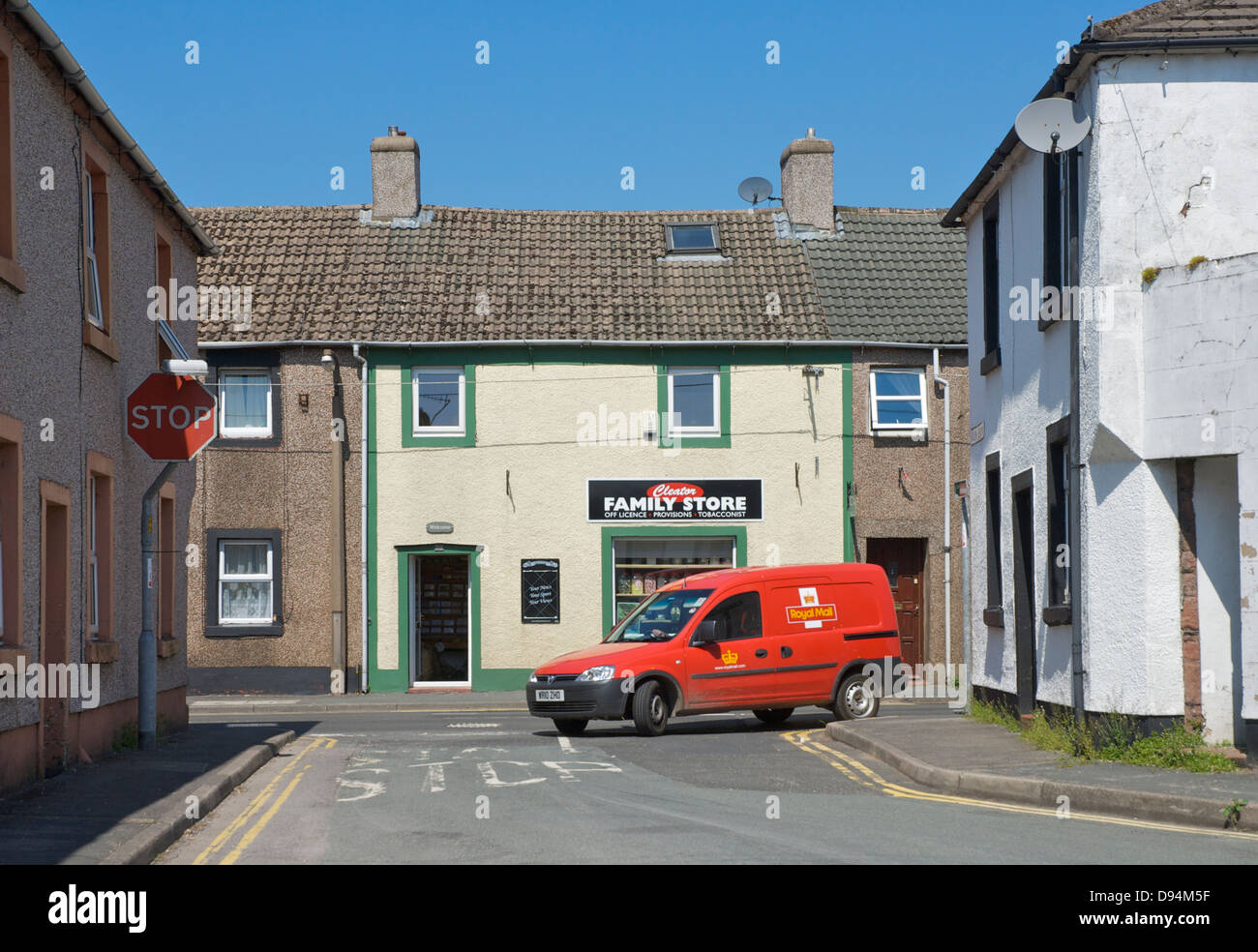 Royal Mail van in the village of Cleator, West Cumbria, England UK